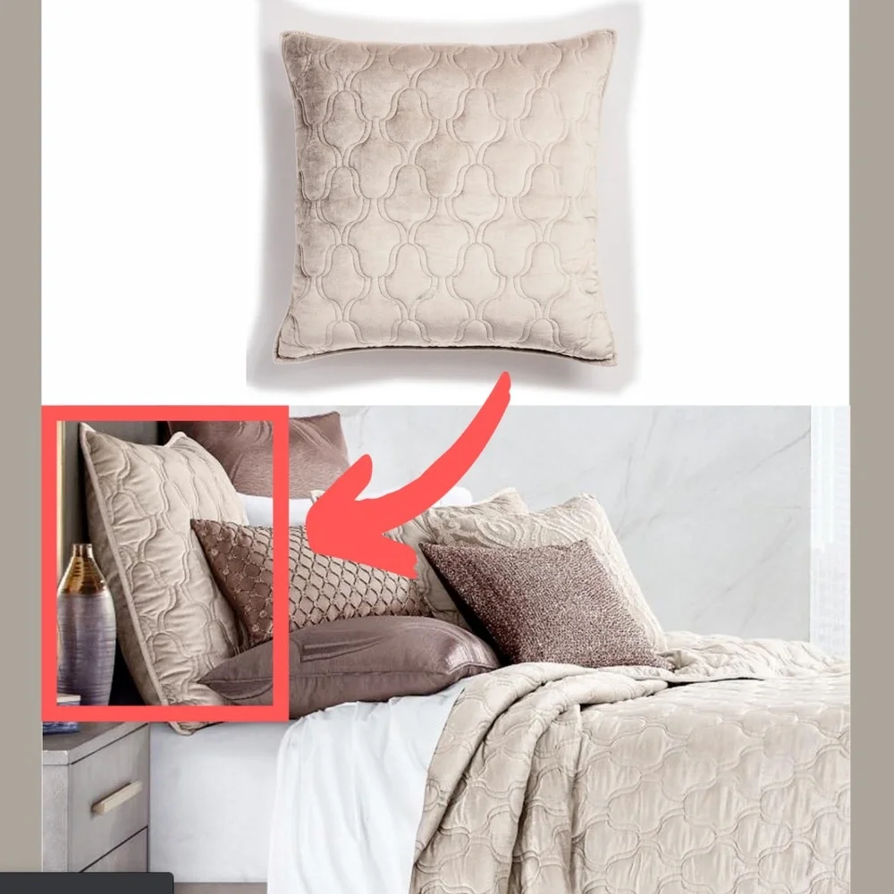 NIB‎ Hotel Collection Contour Velvet Euro Sham
